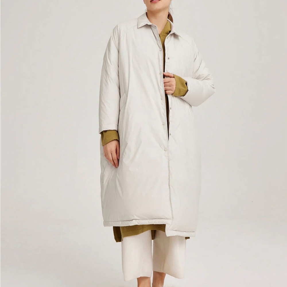 Nap Women's Cream Long Puffer Coat